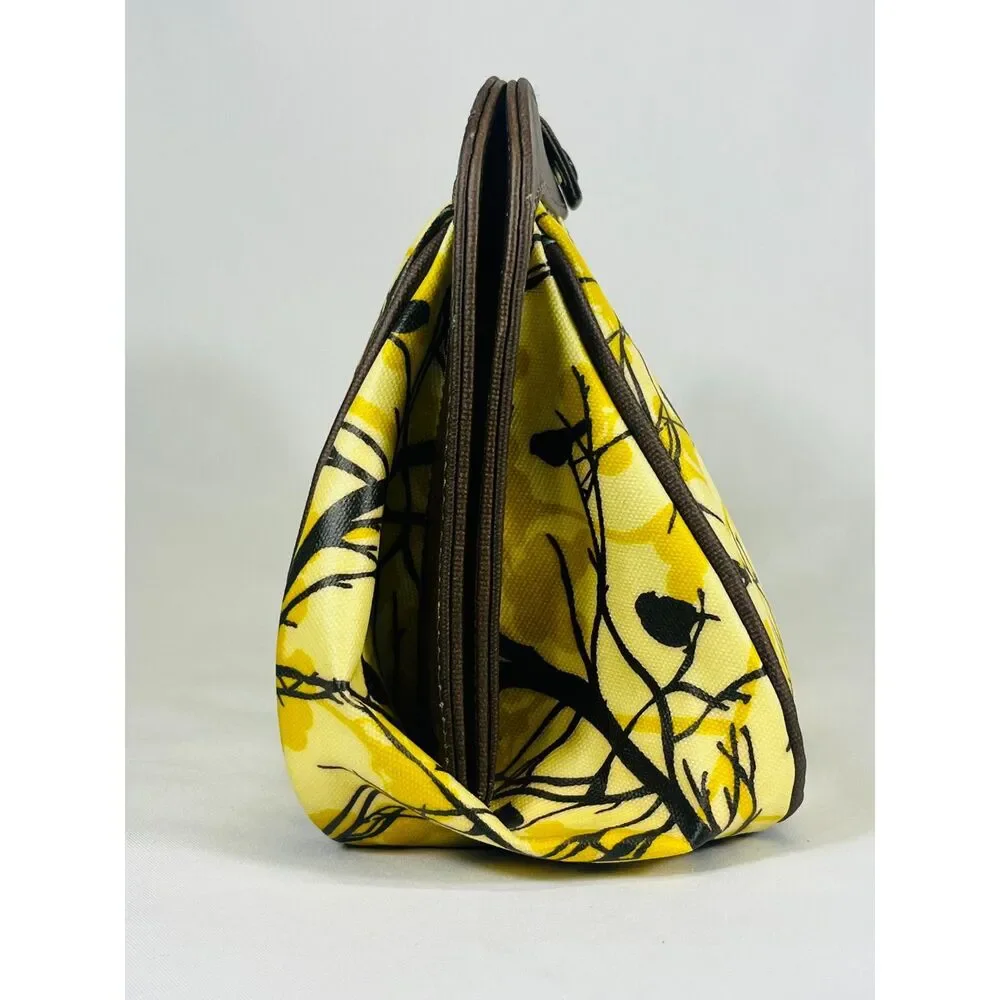 Petunia Pickle Bottom Diaper Bag Wristlet Yellow Birds Changing Pad Water Resist